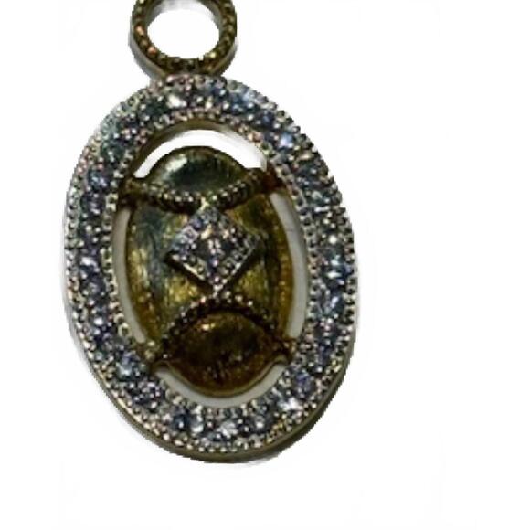 NEW JUDE FRANCES women's 18k oval earrings in gold/diamond - Picture 2 of 2